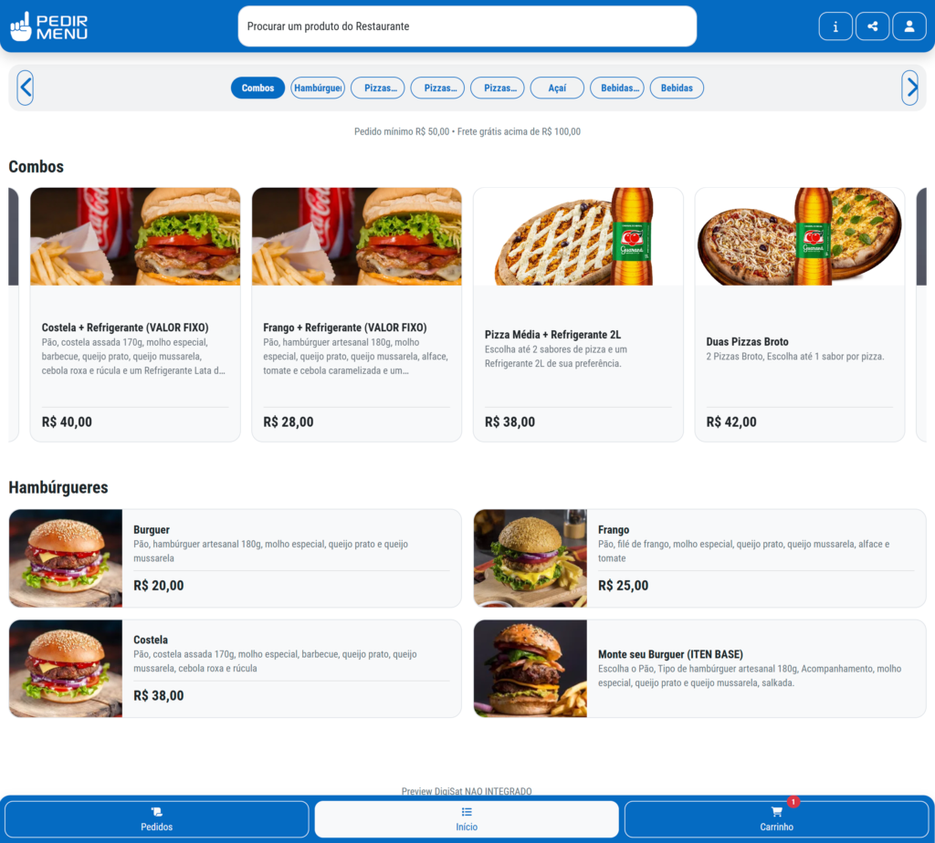 cardápio digital online para restaurantes e lanchonetes em governador valadares
